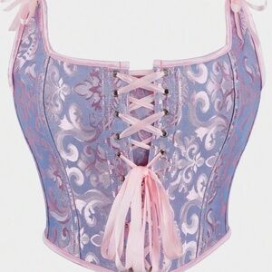 Purple and pink corset top